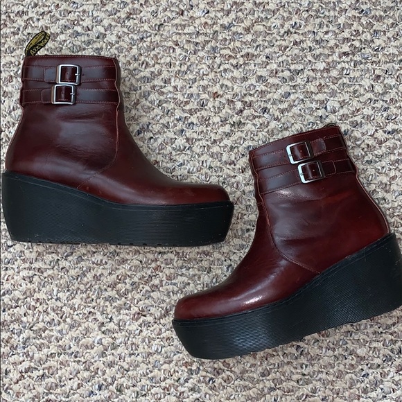 Dr Martens Caitlin platform boots 9 41 wine - Picture 1 of 8
